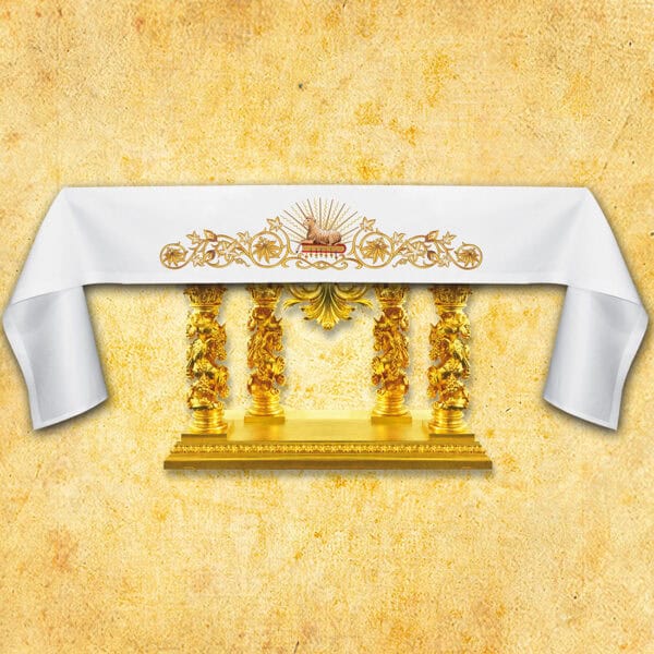 Obrus z haftem czołowym