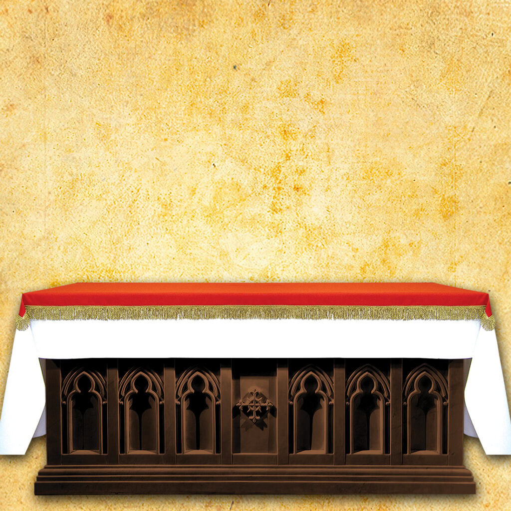 Copertura per altare in elana rossa