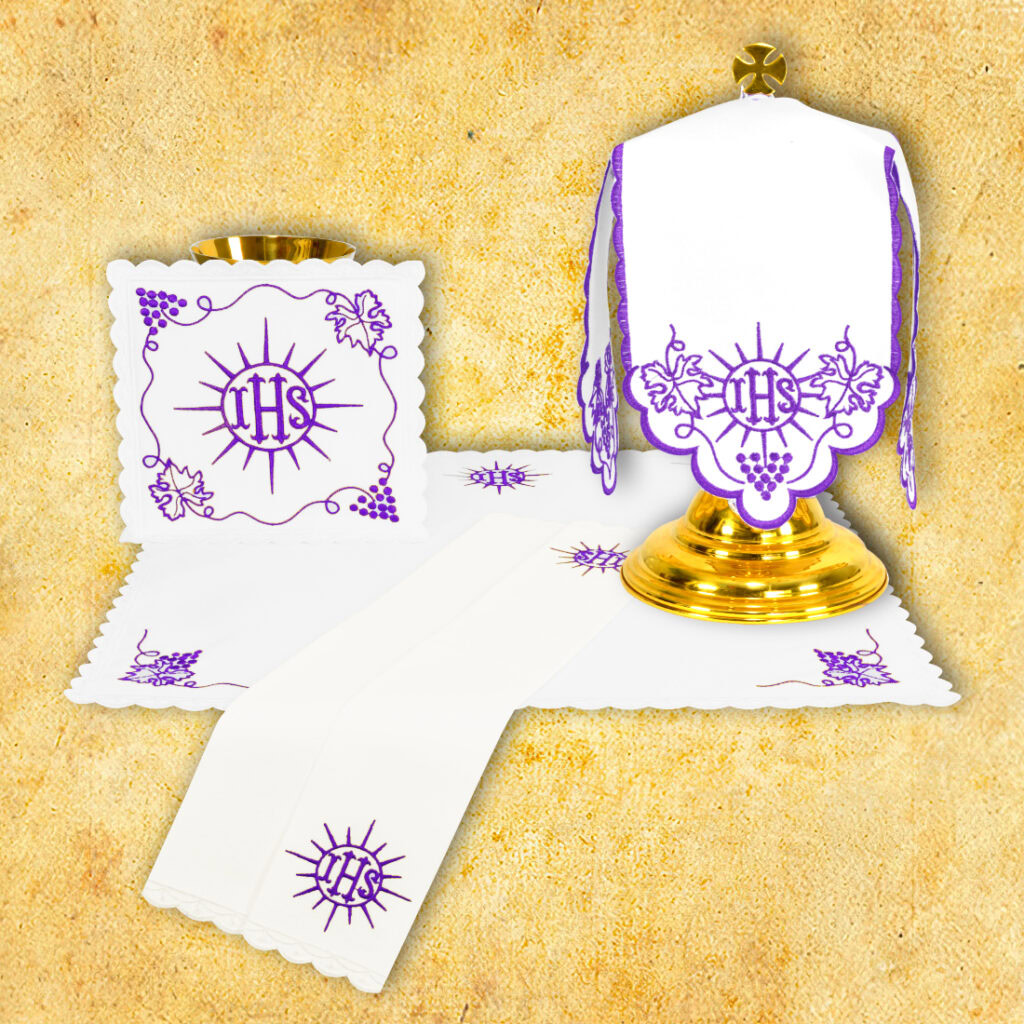 Set di biancheria per calice viola