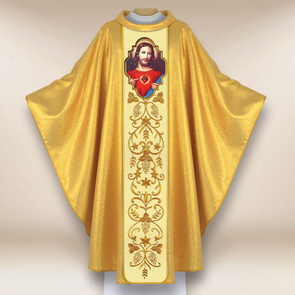 Casula con immagine Cuore di Gesù