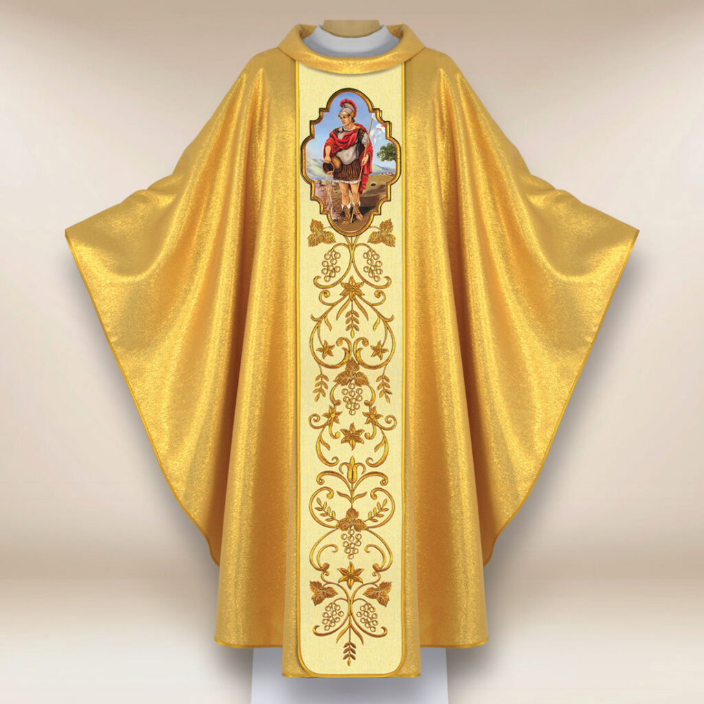 Casula con immagine di San Floriano