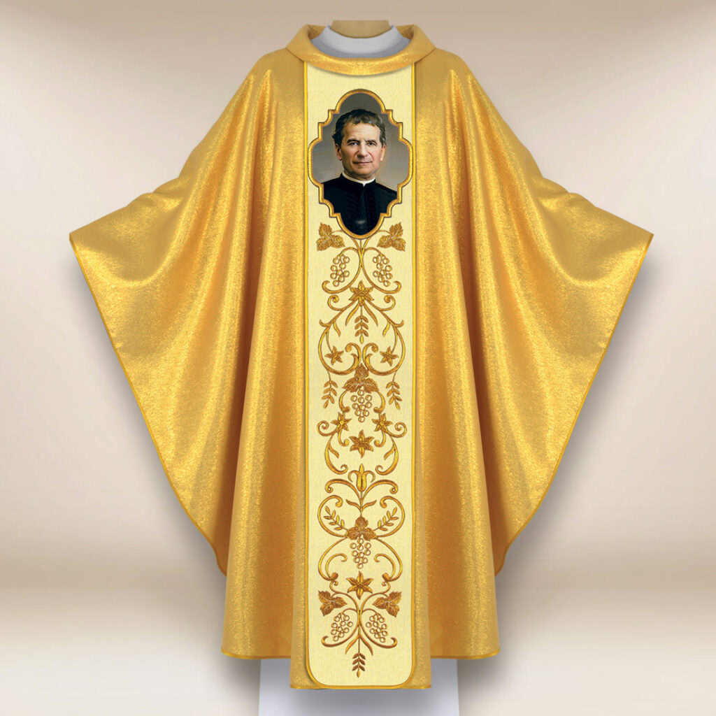 Casula con immagine di San Giovanni Bosco