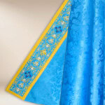 Piviale Mariano ricamato blu