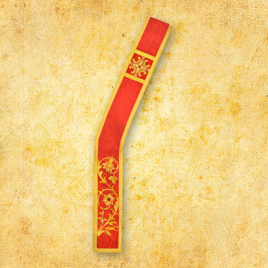 Stole sacerdotali rosse ricamate
