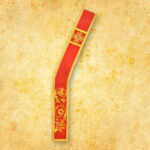 Stole sacerdotali rosse ricamate