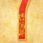 Stole sacerdotali rosse ricamate