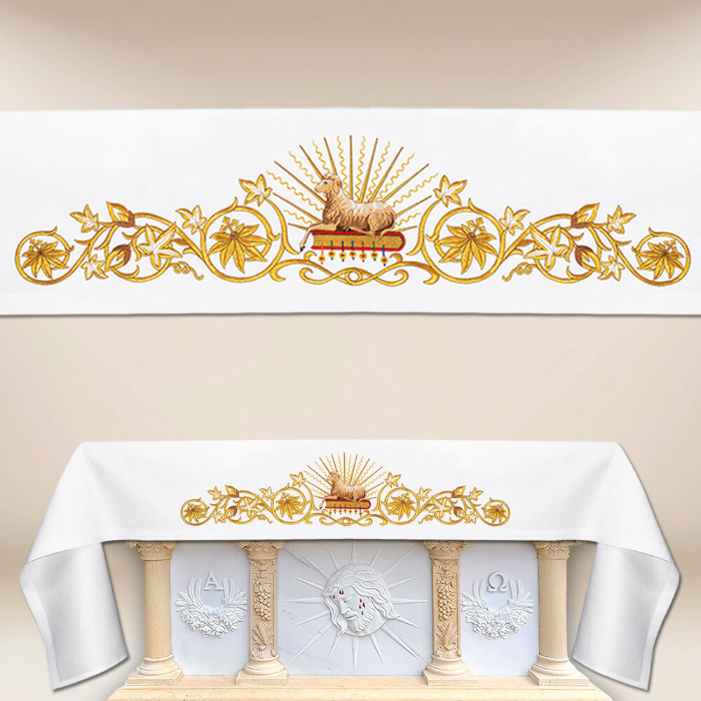 Tovaglia con ricamo frontale