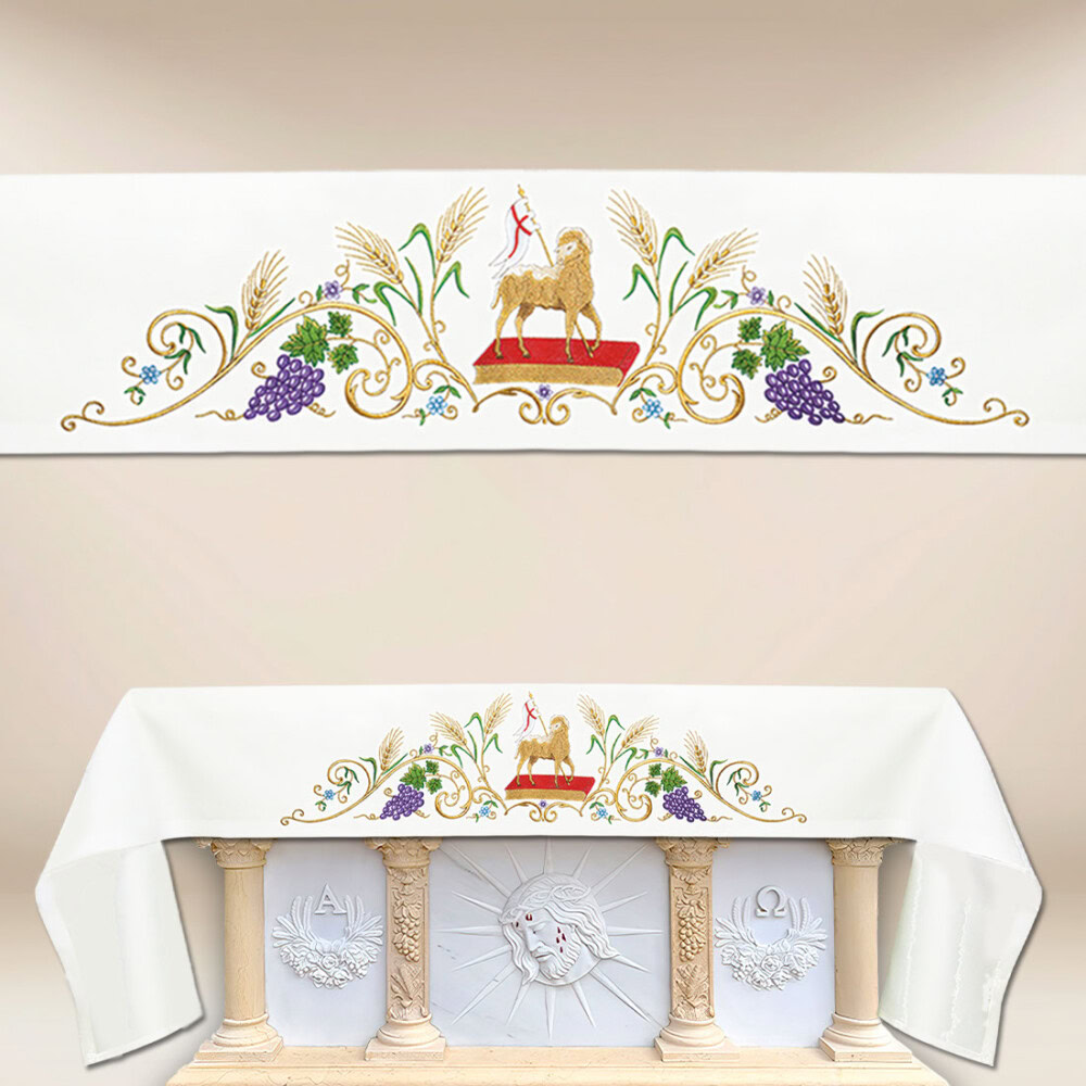 Tovaglia per altare con ricamo