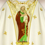 Casula ricamata con l'immagine di San Giuseppe