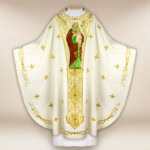Casula ricamata con l'immagine di San Giuseppe