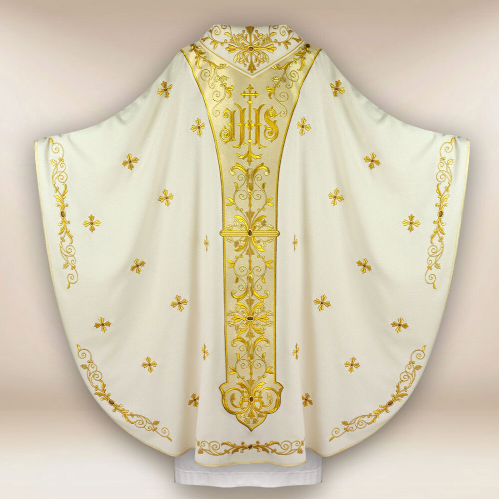 Casula ricamata con l'immagine di San Giuseppe