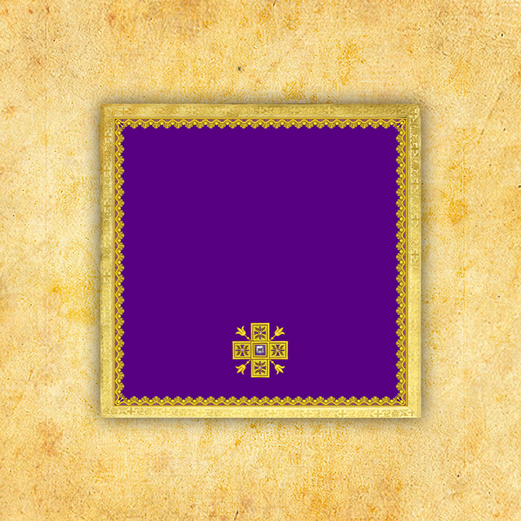 Velo per calice viola ricamato