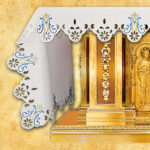 Obrus haftowany "Maryjny Różańcowy"