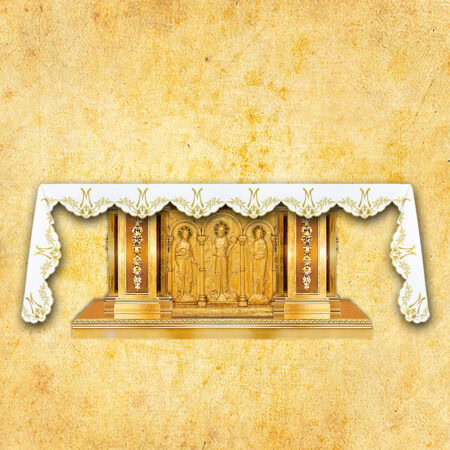 Obrus haftowany "Ave Maryja - Złoty"