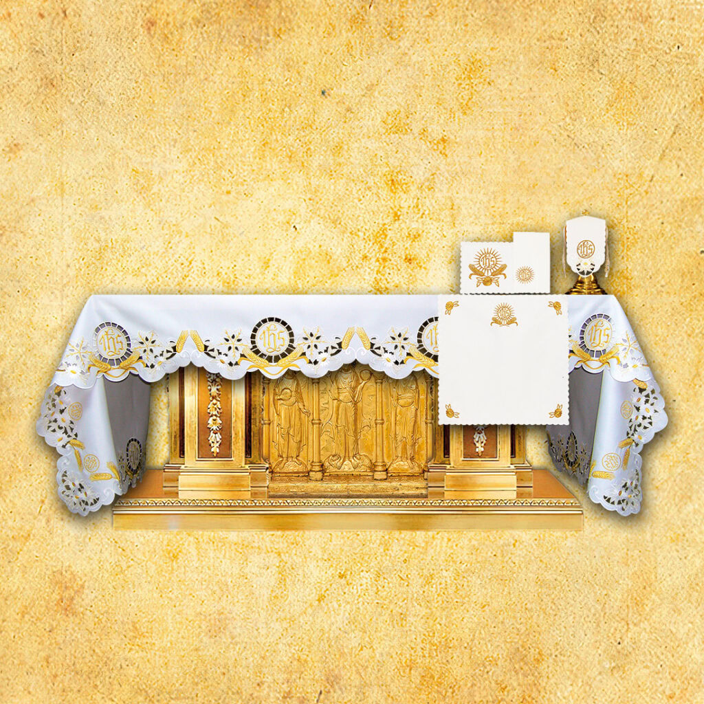 Tovaglia per altare ricamata 224x111cm