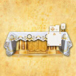 Tovaglia per altare ricamata 224x111cm