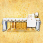 Obrus haftowany "Krzyże w kwadracie - kolorowe"