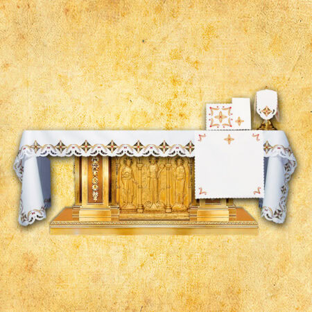 Obrus haftowany "Krzyże w kwadracie - kolorowe"