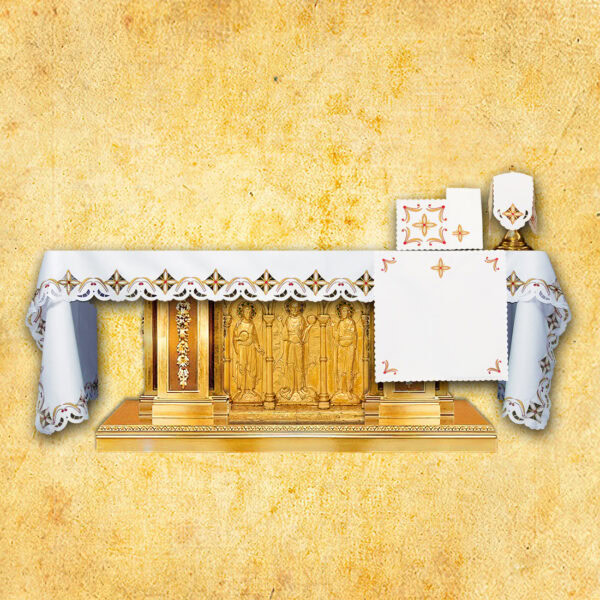 Obrus haftowany "Krzyże w kwadracie - kolorowe"