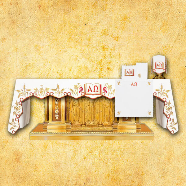 Obrus haftowany "Alfa Omega" (długość do 280cm)