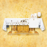 Obrus haftowany "Szopka"