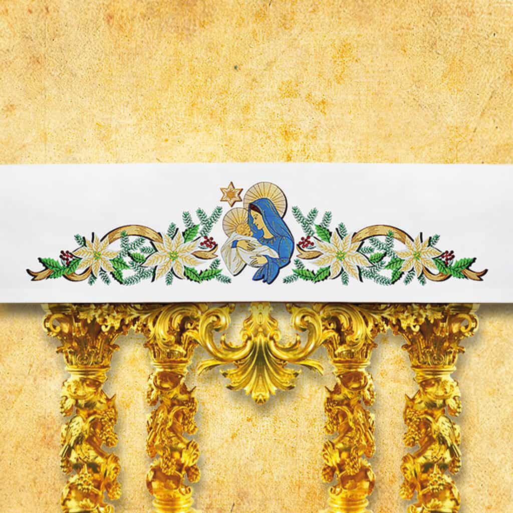 tovaglia per altare con ricamo