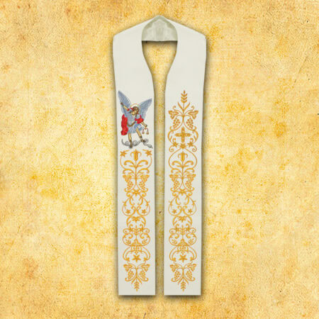 Stuła haftowana "św. Michał Archanioł" WYPRZEDAŻ