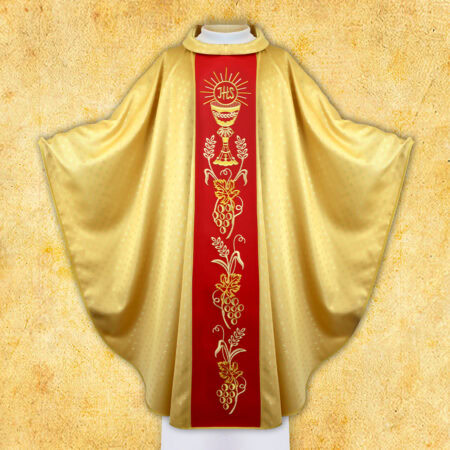 Ornat z haftowanym pasem “z Kielichem” WYPRZEDAŻ