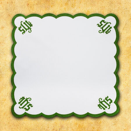 Serwetka Haftowana "Katedralny" Zielona 45X45 WYPRZEDAŻ