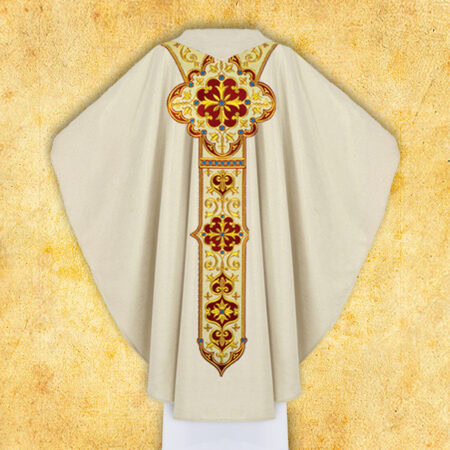 Casula ricamata Ultima Cena ecru