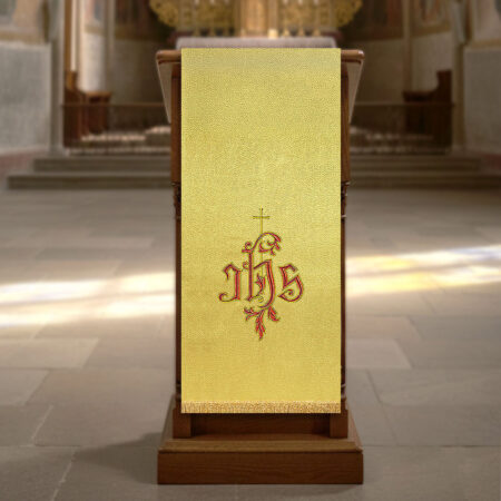 Lettorio ricamato dorato