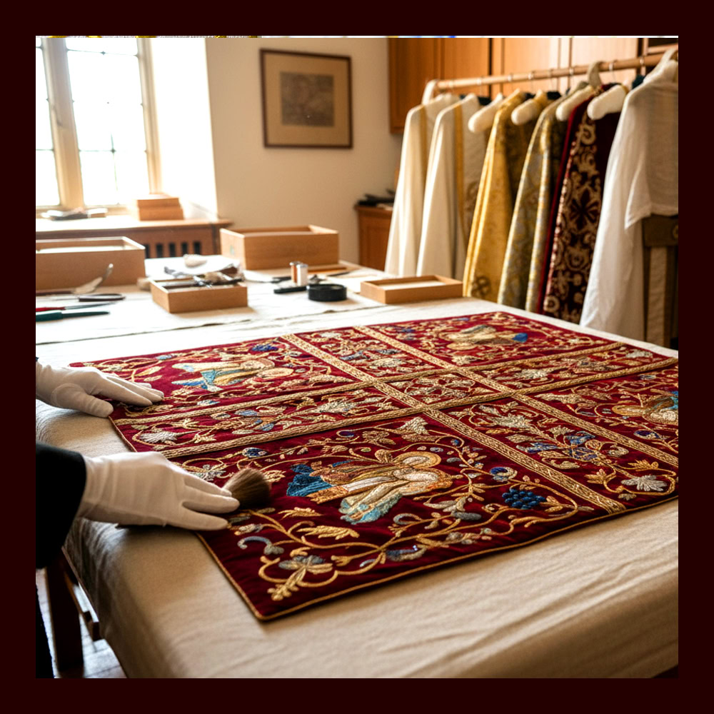 JAK DBAĆ O SZATY LITURGICZNE? PRZECHOWYWANIE, CZYSZCZENIE I KONSERWACJA