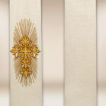 Stola ricamata IHS ecru