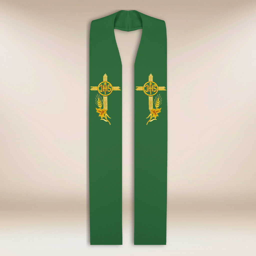 Stole sacerdotali IHS verde