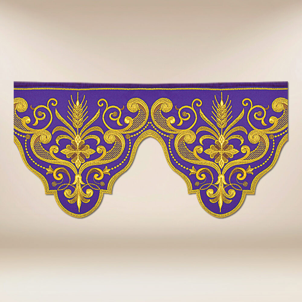 Pizzo ricamato viola 590cm