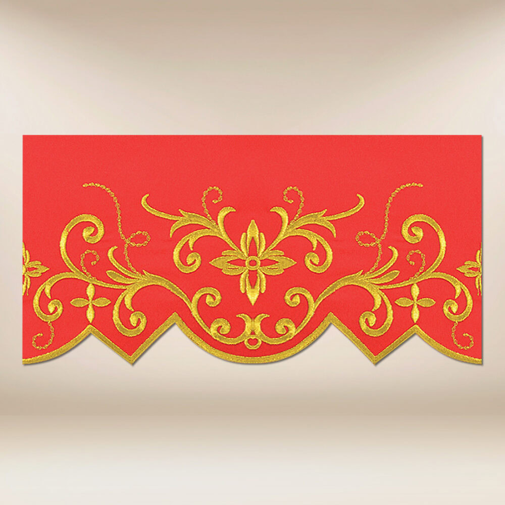 Pizzo ricamato rosso 590cm