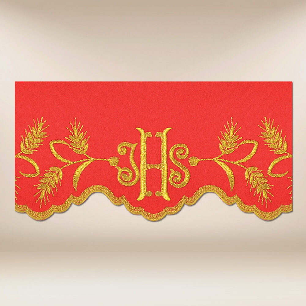 Pizzo ricamato rosso 590cm