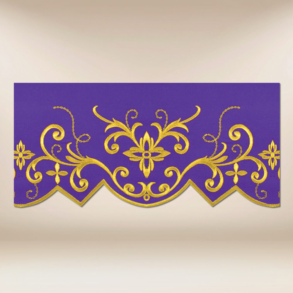 Pizzo ricamato viola 590cm