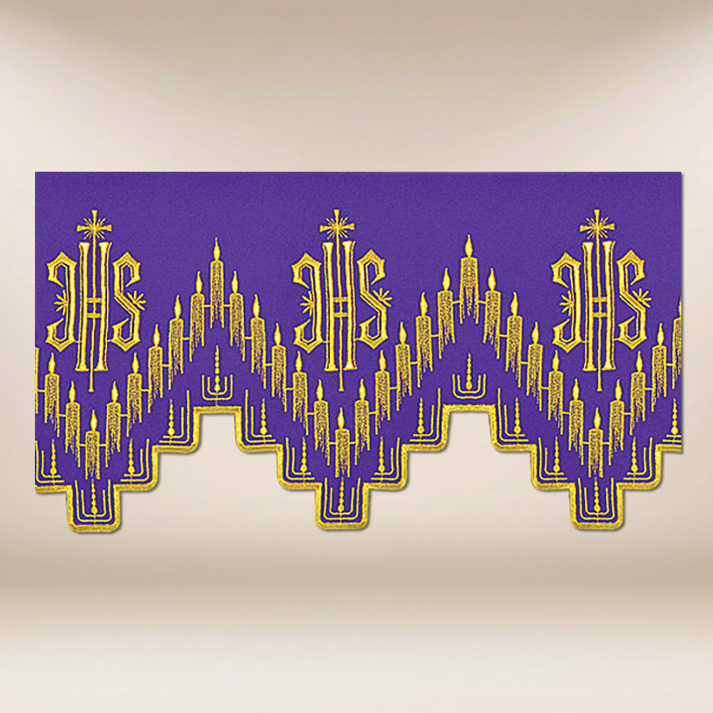 Pizzo ricamato viola 590cm