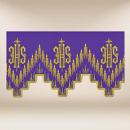 Merletto ricamato viola 590 cm