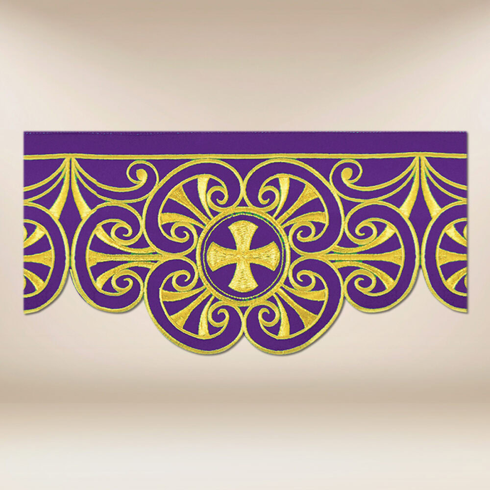 Pizzo ricamato viola 590cm