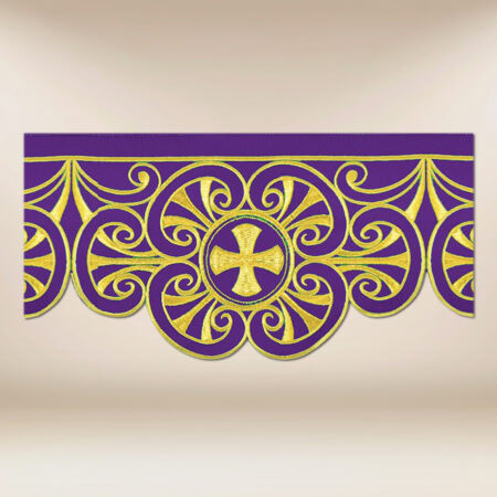 Merletto ricamato viola 590 cm