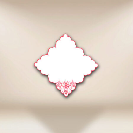 Tovagliolo ricamato rosso 32x32