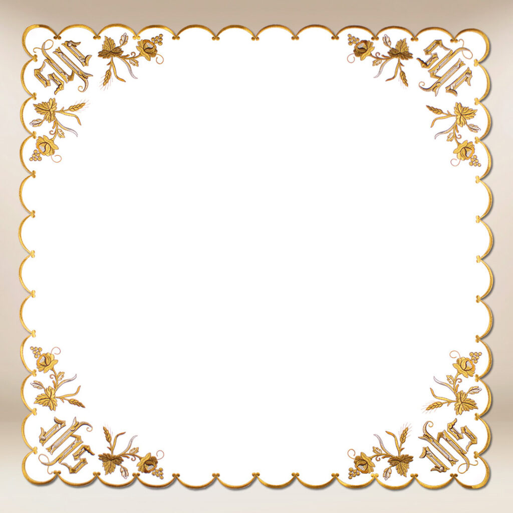 Tovagliolo ricamato, dimensioni 110 cm × 110 cm