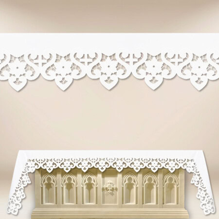 Tovaglia ricamata bianca a metraggio