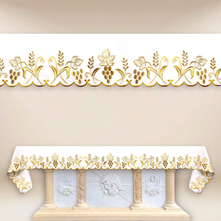 Tovaglia ricamata Alfa Omega