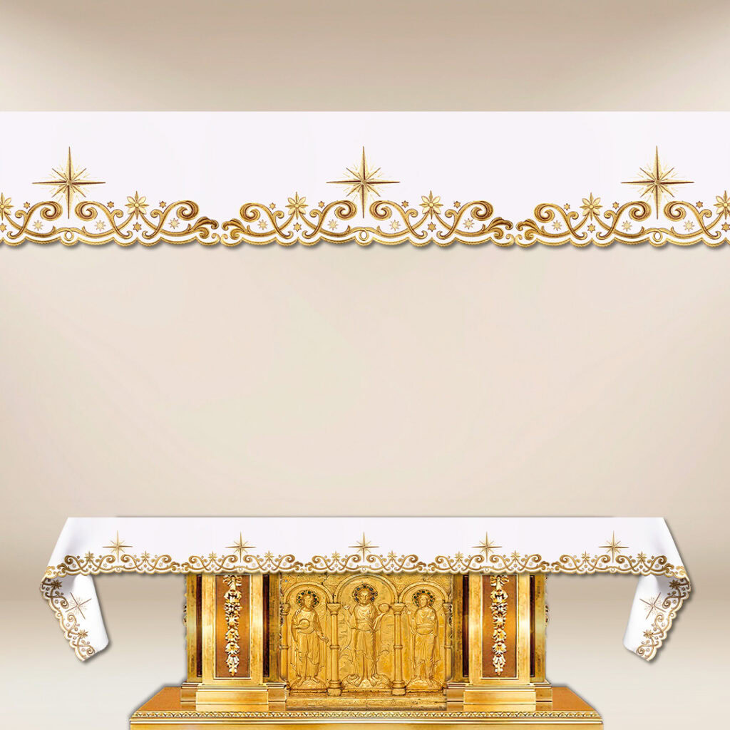 Tovaglia ricamata natalizia