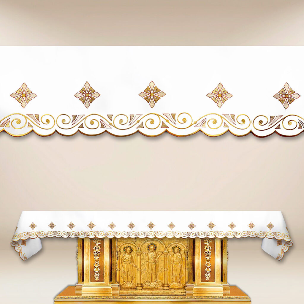 Tovaglia ricamata natalizia