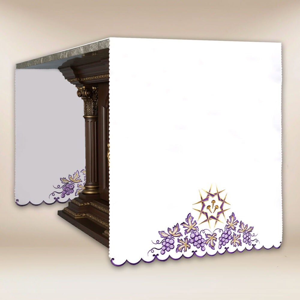 Tovaglia per altare ricamata con croci