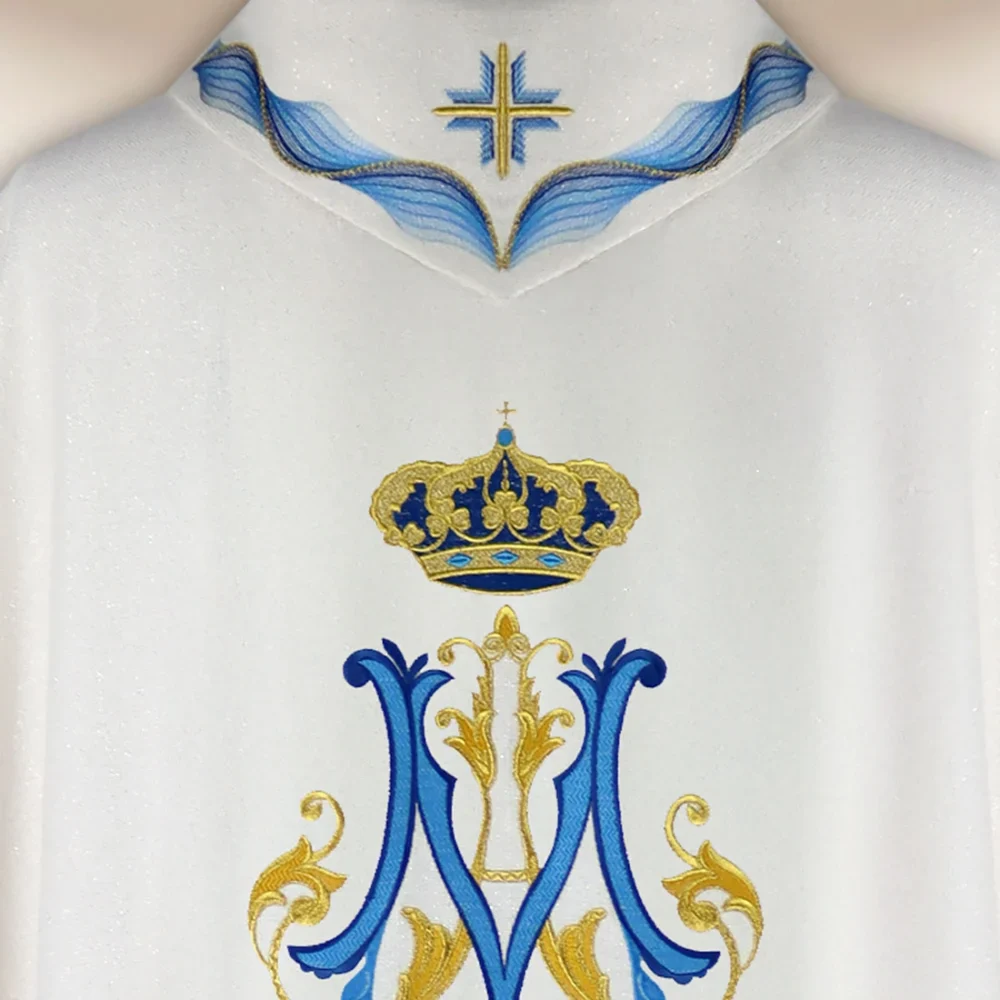 Casula mariana ricamata ecru